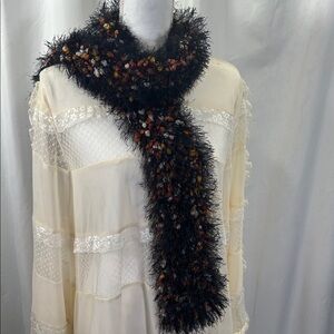 Chic Very Soft Black and Multicolor Women's Scarf
